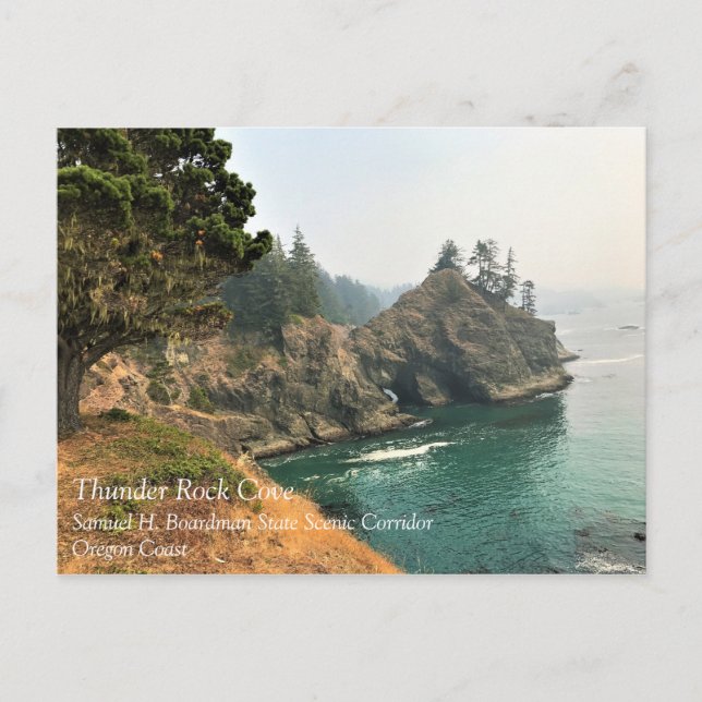 Natural Bridge, Thunder Rock Cove, Oregon Postcard (Front)