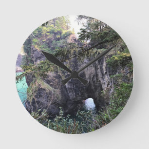 Natural Bridge, Thunder Rock Cove, Oregon Round Clock