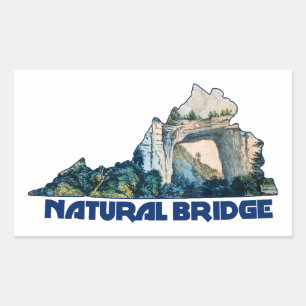 Natural Bridge Virginia State Map Sticker