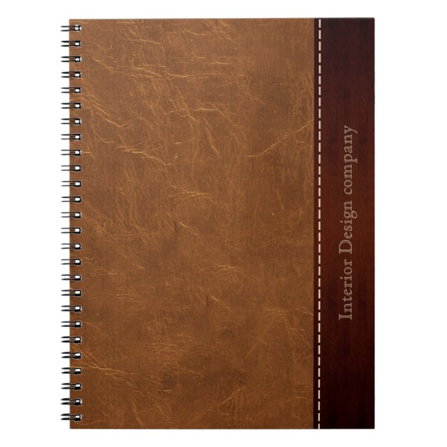 Natural Brown leather look Notebook (Front)