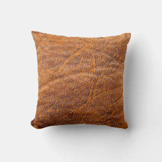 Natural brown leather texturetexture, leather, ski throw pillow