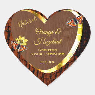 Natural Brown Wood Grain Tree Bark Product Labels