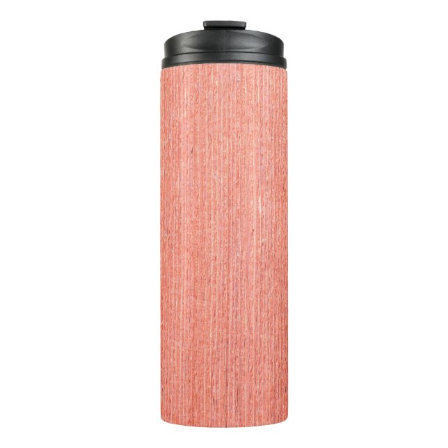Natural brown wood texture and seamless background thermal tumbler (Front)