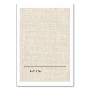 Natural Burlap Texture Wedding Place Cards