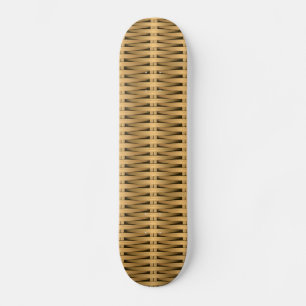 Natural cane wicker skateboard