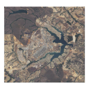 Natural-colour image of Bras�lia, Brazil Photo Print