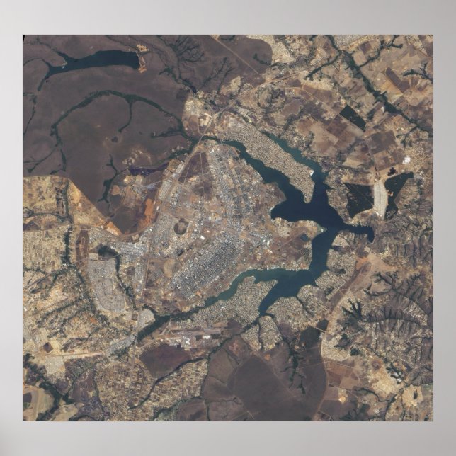 Natural-colour image of BrasÃ¯Â¿Â½lia, Brazil Poster (Front)