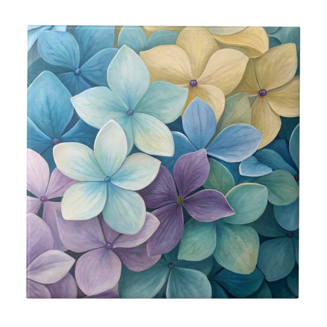 Natural colourful flowers  tile (Front)