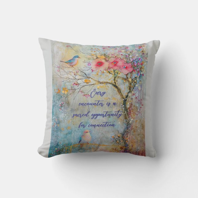 Natural Connection Throw Pillow (Front)