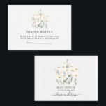 natural daisy floral baby shower diaper raffle  card<br><div class="desc">natural daisy floral baby shower diaper raffle. Part of a collection.</div>