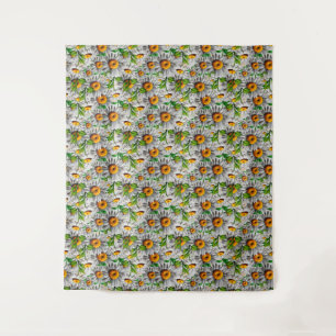 Natural Daisy Flower Floral Cottagecore  Tapestry