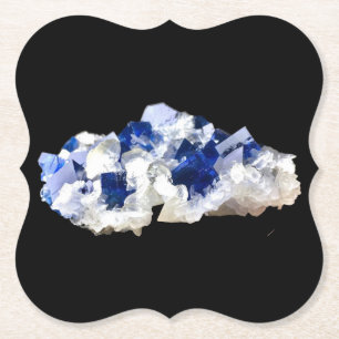 Natural Deep Blue Fluorite Paper Coaster