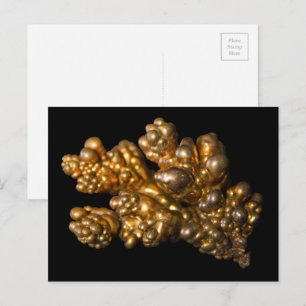 Natural Dendritic Copper Mineral Rock Photography Postcard