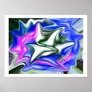 Natural diamond ice and snow art poster