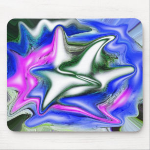 Natural diamond ice and snow mouse pad