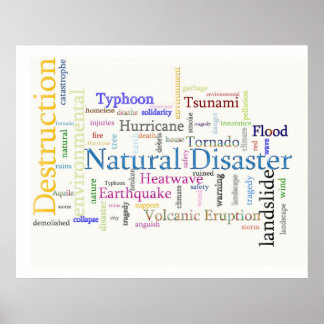 Natural Disaster Related Text Poster