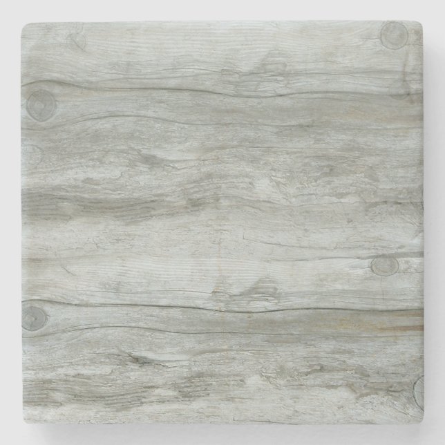 Natural Driftwood Background Texture Stone Coaster (Front)