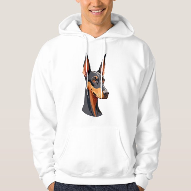 Natural Ear Doberman   Hoodie (Front)