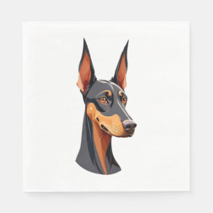 Natural Ear Doberman Napkin