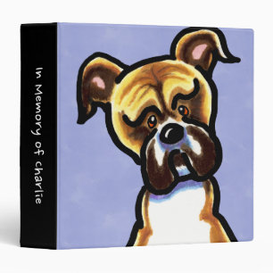 Natural Ears Boxer Personalized Memory Album Binder