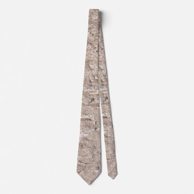 Natural Earth Stone Wall Texture Tie (Front)
