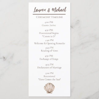 Natural Elegant Beach Seashell Flat Program