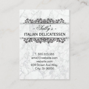 Natural Elements White Marble Business Card