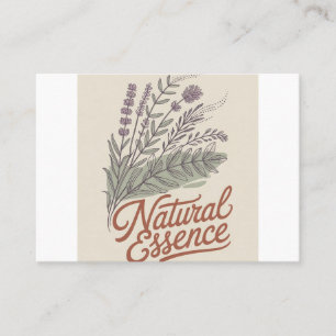 Natural Essence Vintage Botanical Wildflower Business Card