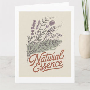 Natural Essence Vintage Botanical Wildflower Card