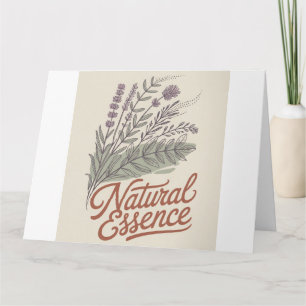 Natural Essence Vintage Botanical Wildflower  Card