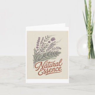 Natural Essence Vintage Botanical Wildflower Card