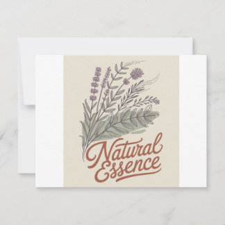 Natural Essence Vintage Botanical Wildflower Invitation