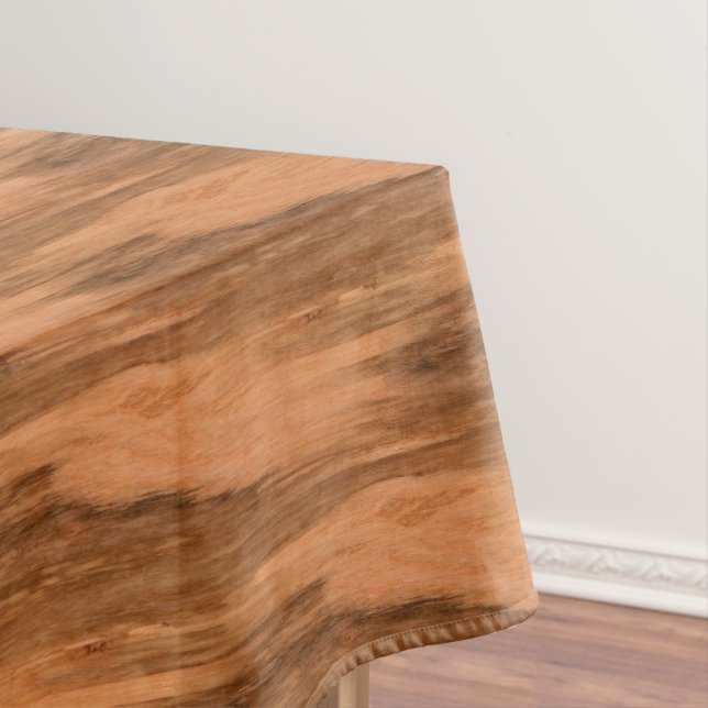 Natural Eucalyptus Wood Grain Look Tablecloth (In Situ)