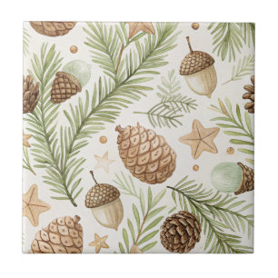 Natural Evergreen Pinecone Gold Brown Tile
