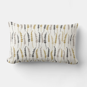 Natural Fern Print for Cottage Decor Lumbar Pillow