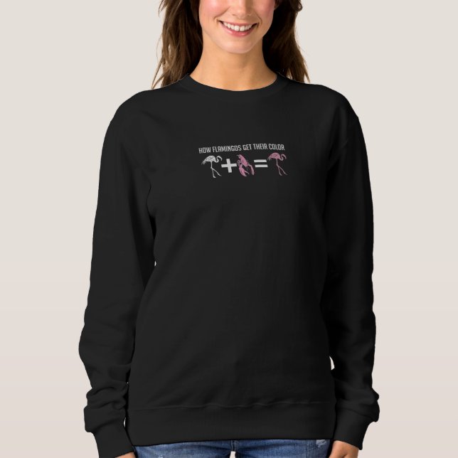 Natural Flamingo + Shrimp Crawfish Shellfish Pink  Sweatshirt (Front)