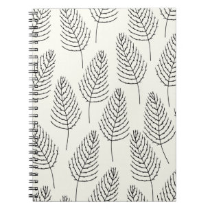 Natural Floral: Abstract White Vintage Notebook