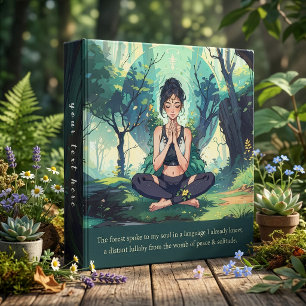 Natural Forest Yoga Fitness Meditation Instructor Binder