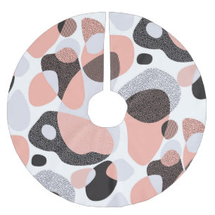 Natural Forms: Geometric Seamless Texture. Brushed Polyester Tree Skirt