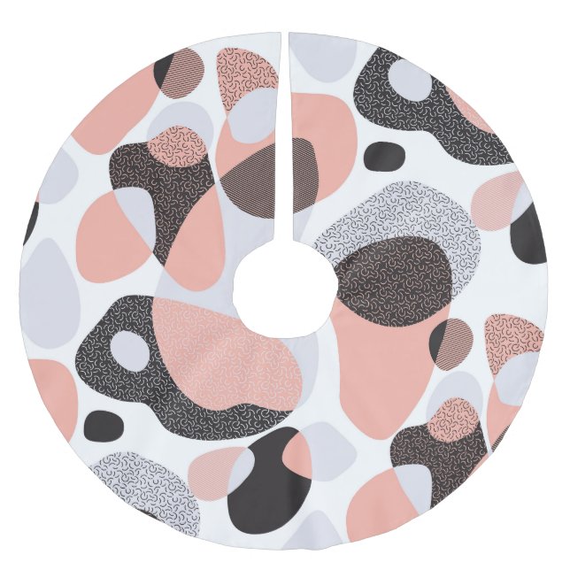 Natural Forms: Geometric Seamless Texture. Brushed Polyester Tree Skirt (Front)
