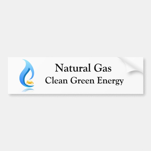 Natural Gas Clean Green Energy Bumper Sticker (Front)