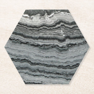 Natural gemstone black white agate marble texture  paper coaster