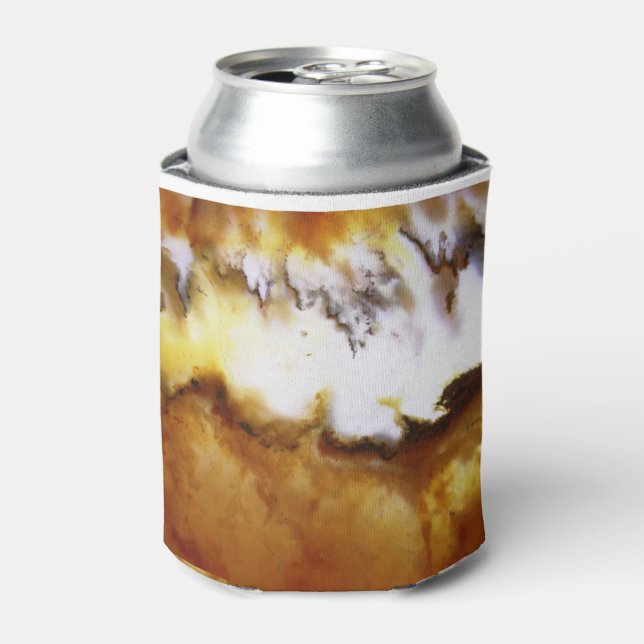 Natural Gemstone Moss Agate Decorative Photo Can Cooler (Can Front)