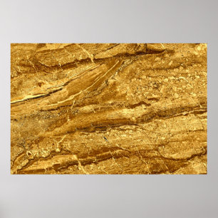 Natural gold marble tiles pattern poster