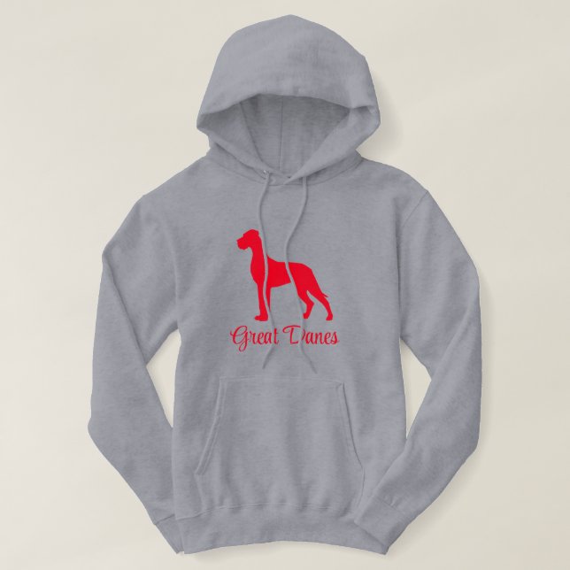 Natural Great Dane Hoodie (Design Front)