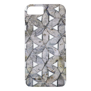 Natural Grey Stone Mosaic pattern flower of life iPhone 8/7 Case