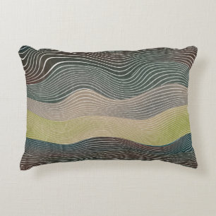 Natural Hills: Landscape Pattern Accent Pillow