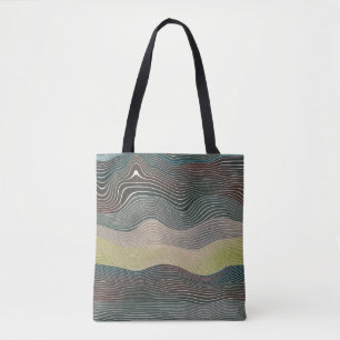 Natural Hills: Landscape Pattern Tote Bag