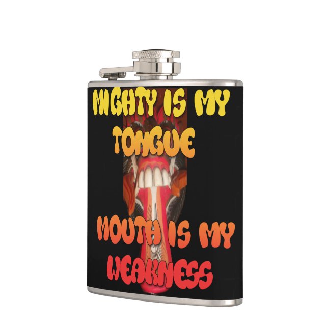 Natural human Funny Weak Mouth Hip Flask (Left)