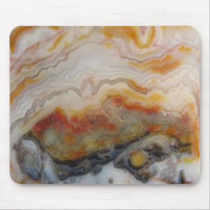 Natural Lace Agate Stone Authentic Colors & Design Mouse Pad